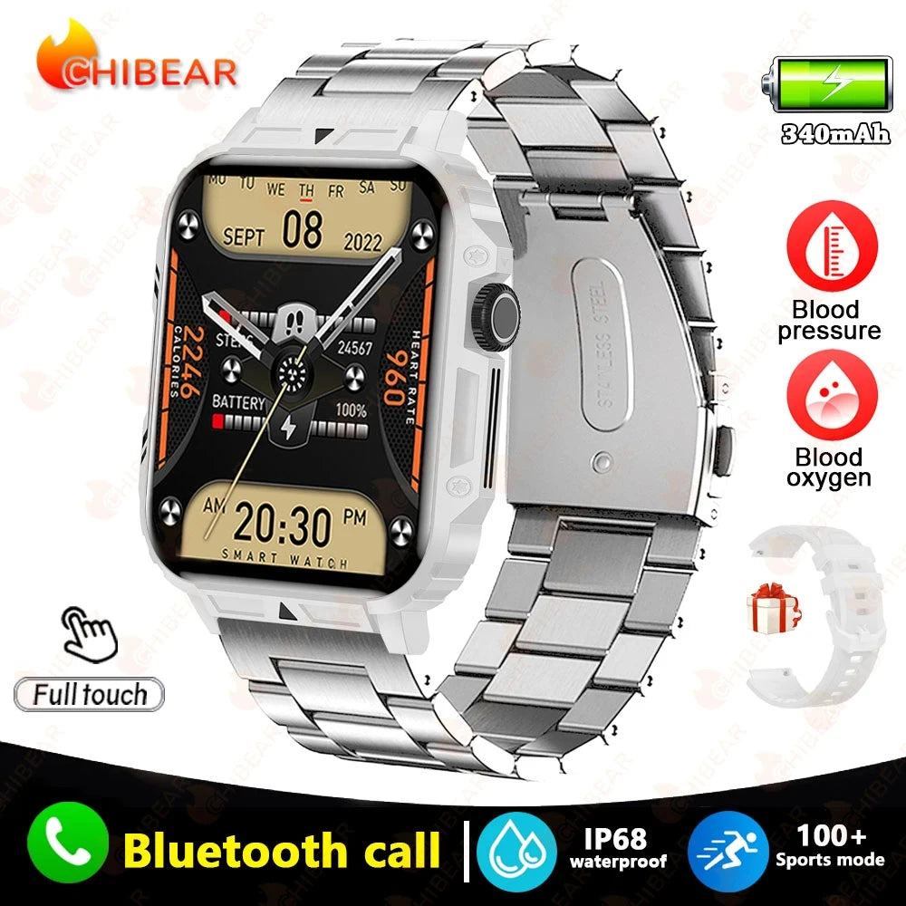 2024 New Smart Watch Men 1.95 Inches Bluetooth Call IP68 Waterproof Sport Mode Health monitoring Smartwatches For Huawei Xiaomi