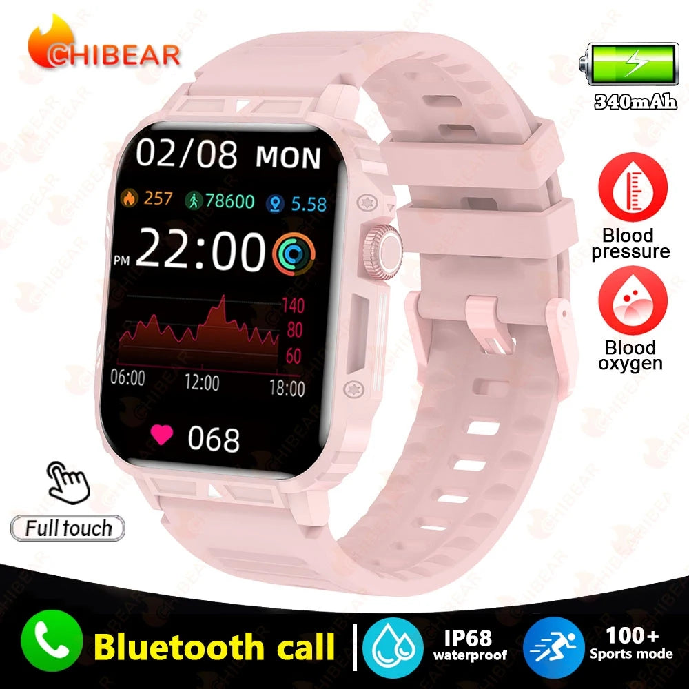 2024 New Smart Watch Men 1.95 Inches Bluetooth Call IP68 Waterproof Sport Mode Health monitoring Smartwatches For Huawei Xiaomi