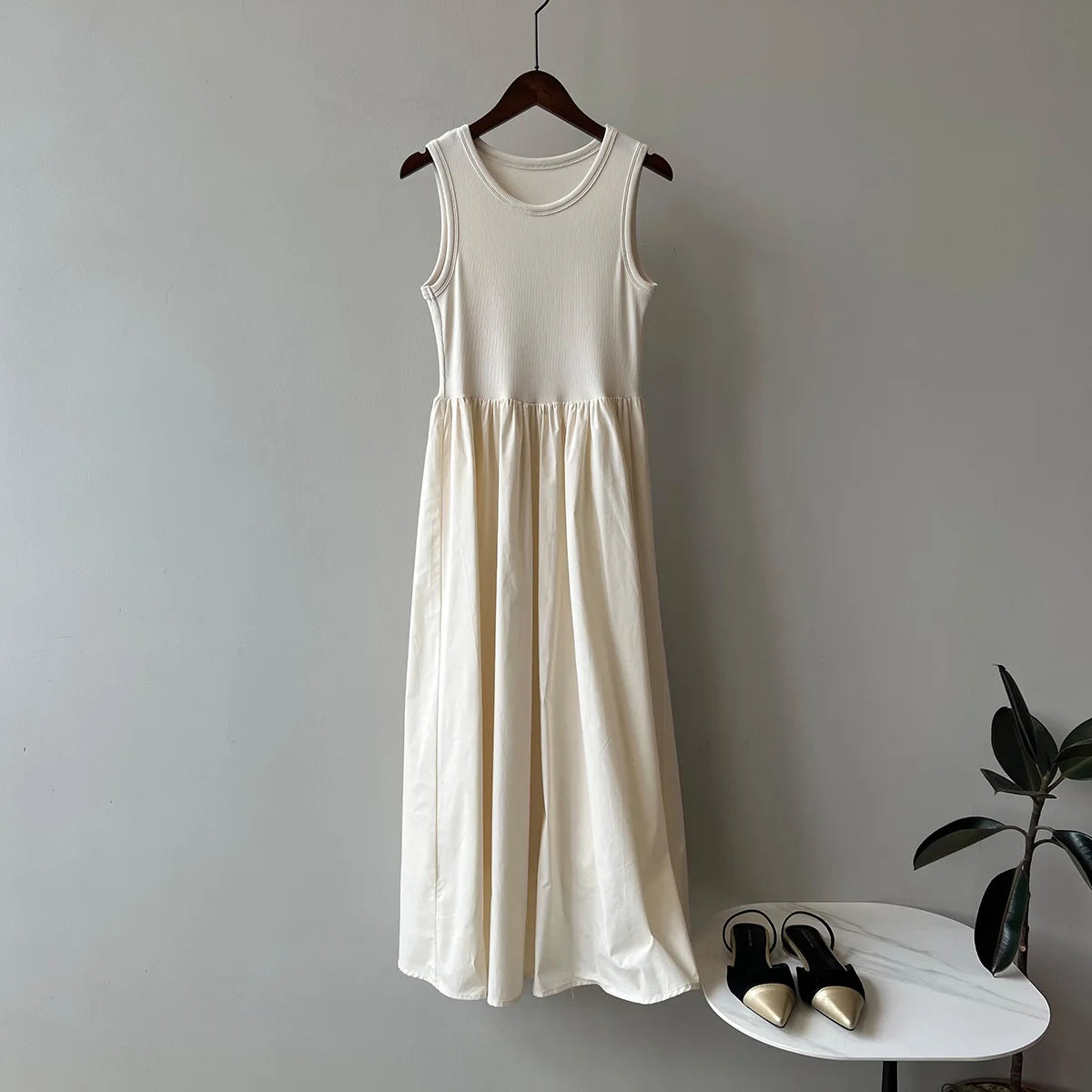 Vestidos De Mujer Slim Vest Pink Sleeveless Knitted Dress New Maxi Dresses for Women Robe Femme Tank Black