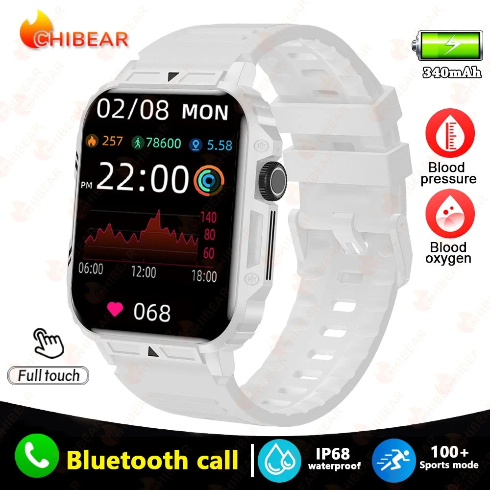 2024 New Smart Watch Men 1.95 Inches Bluetooth Call IP68 Waterproof Sport Mode Health monitoring Smartwatches For Huawei Xiaomi