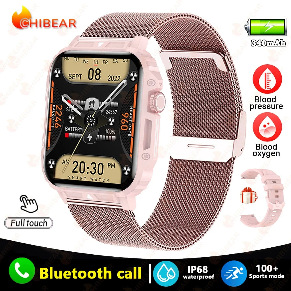 2024 New Smart Watch Men 1.95 Inches Bluetooth Call IP68 Waterproof Sport Mode Health monitoring Smartwatches For Huawei Xiaomi