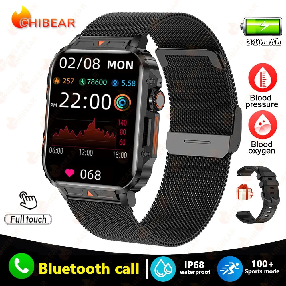 2024 New Smart Watch Men 1.95 Inches Bluetooth Call IP68 Waterproof Sport Mode Health monitoring Smartwatches For Huawei Xiaomi