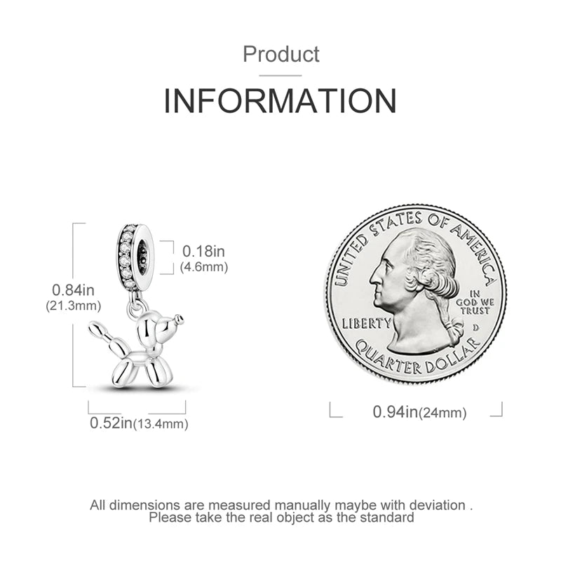 925 Sterling Silver Lovely Cat Dog Fire Dragon Dinosaur Animal Charms Beads Fit Pandach Original Bracelets Fine DIY Jewelry Gift