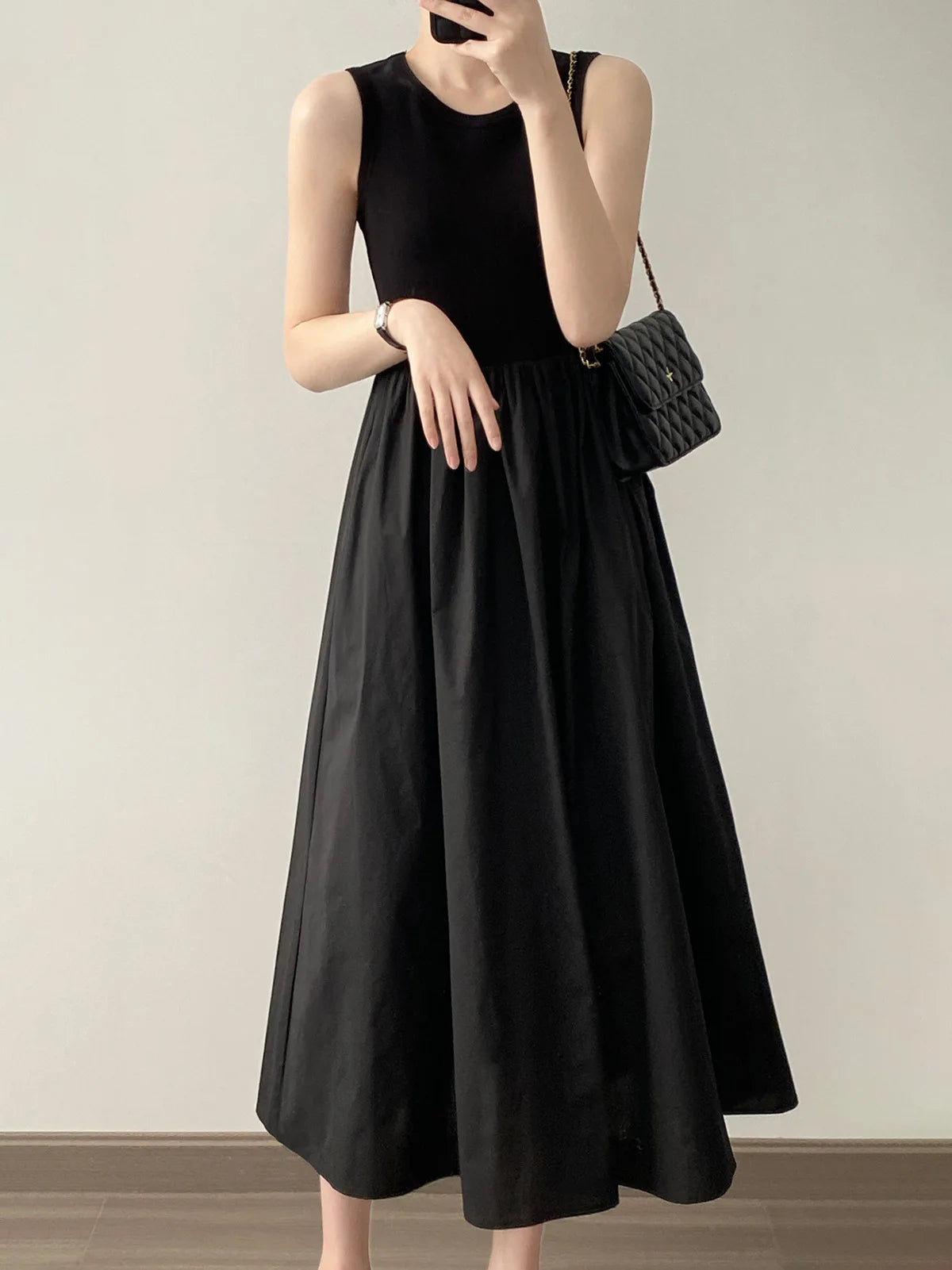Vestidos De Mujer Slim Vest Pink Sleeveless Knitted Dress New Maxi Dresses for Women Robe Femme Tank Black