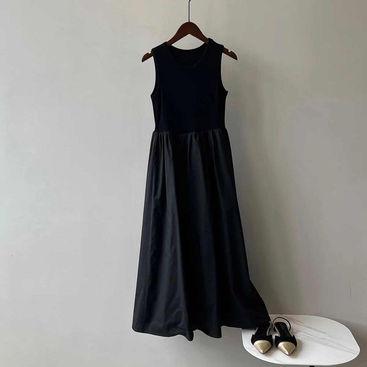 Vestidos De Mujer Slim Vest Pink Sleeveless Knitted Dress New Maxi Dresses for Women Robe Femme Tank Black