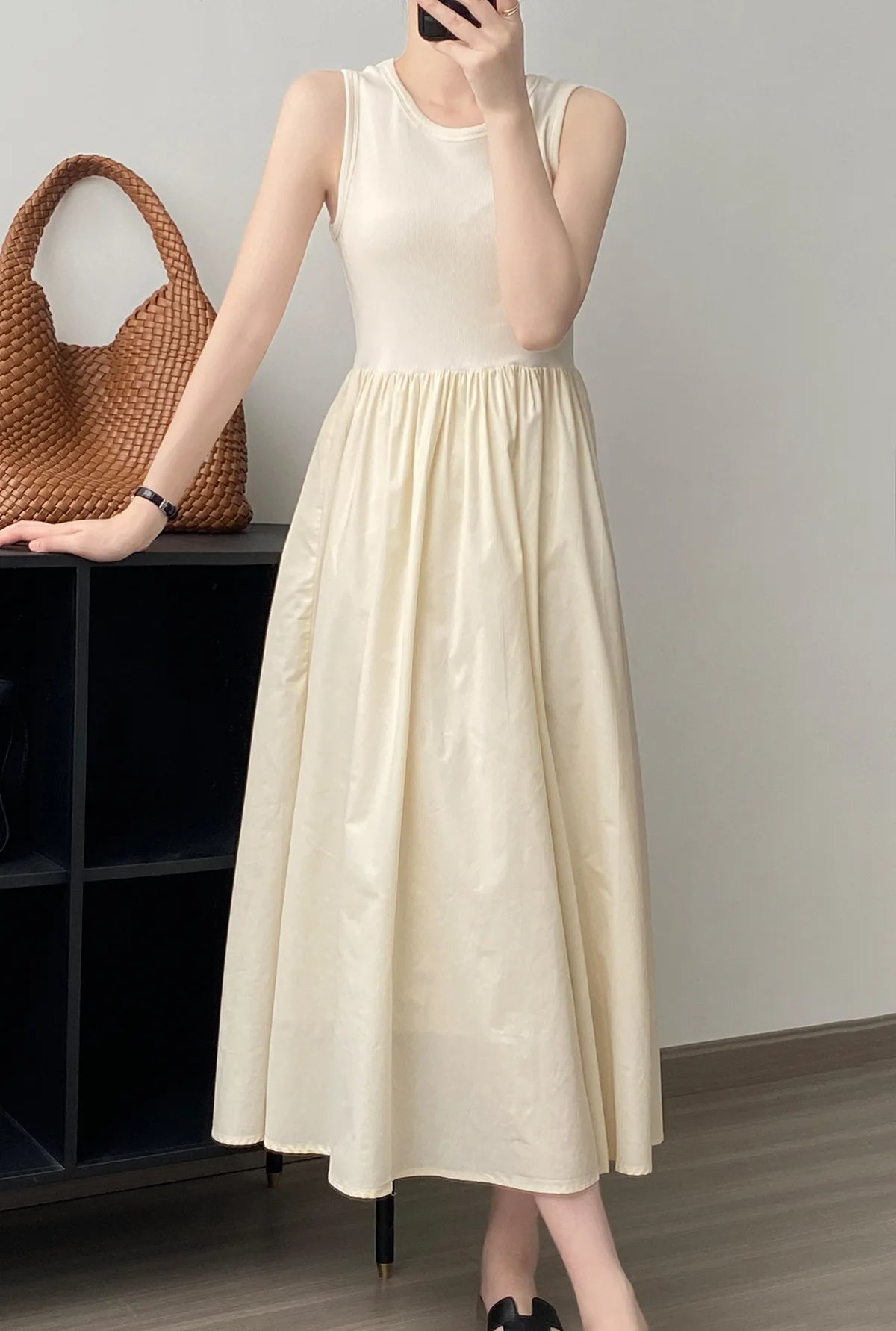 Vestidos De Mujer Slim Vest Pink Sleeveless Knitted Dress New Maxi Dresses for Women Robe Femme Tank Black