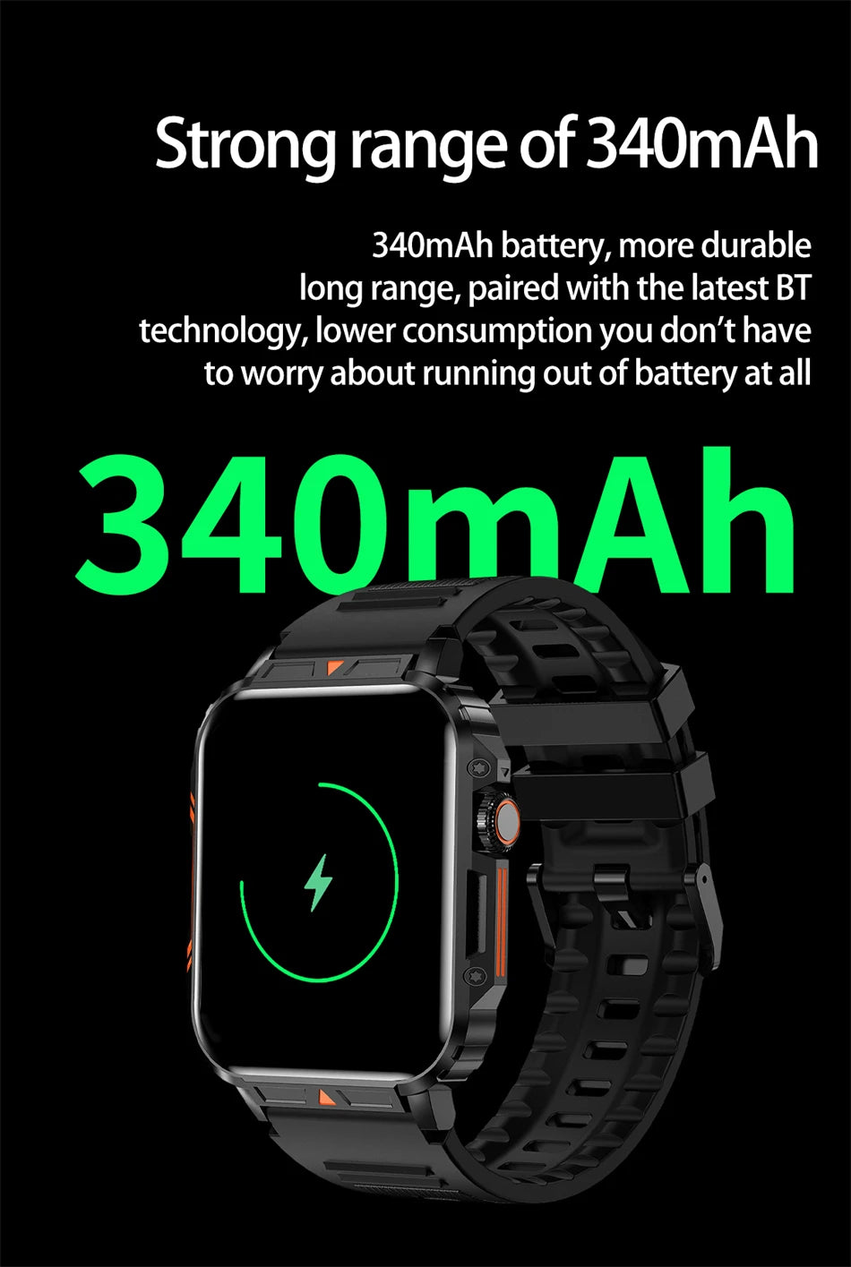 2024 New Smart Watch Men 1.95 Inches Bluetooth Call IP68 Waterproof Sport Mode Health monitoring Smartwatches For Huawei Xiaomi
