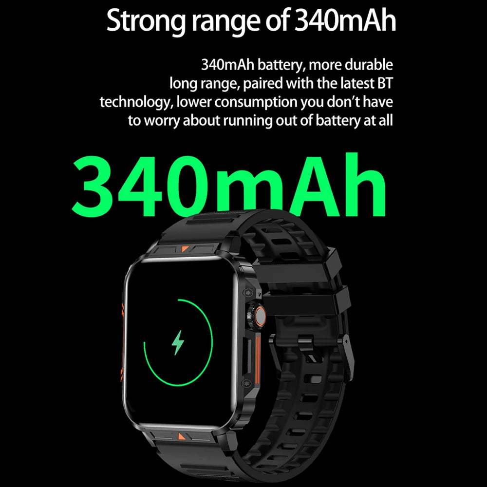 2024 New Smart Watch Men 1.95 Inches Bluetooth Call IP68 Waterproof Sport Mode Health monitoring Smartwatches For Huawei Xiaomi