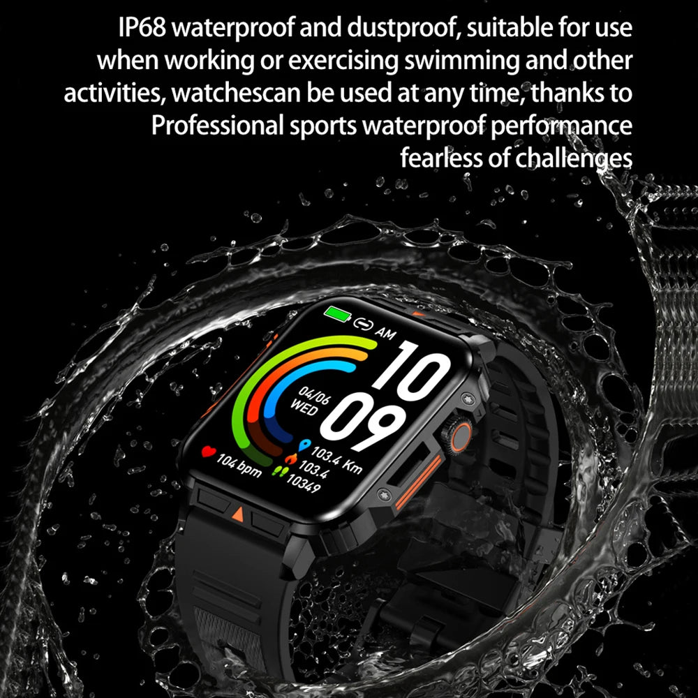 2024 New Smart Watch Men 1.95 Inches Bluetooth Call IP68 Waterproof Sport Mode Health monitoring Smartwatches For Huawei Xiaomi
