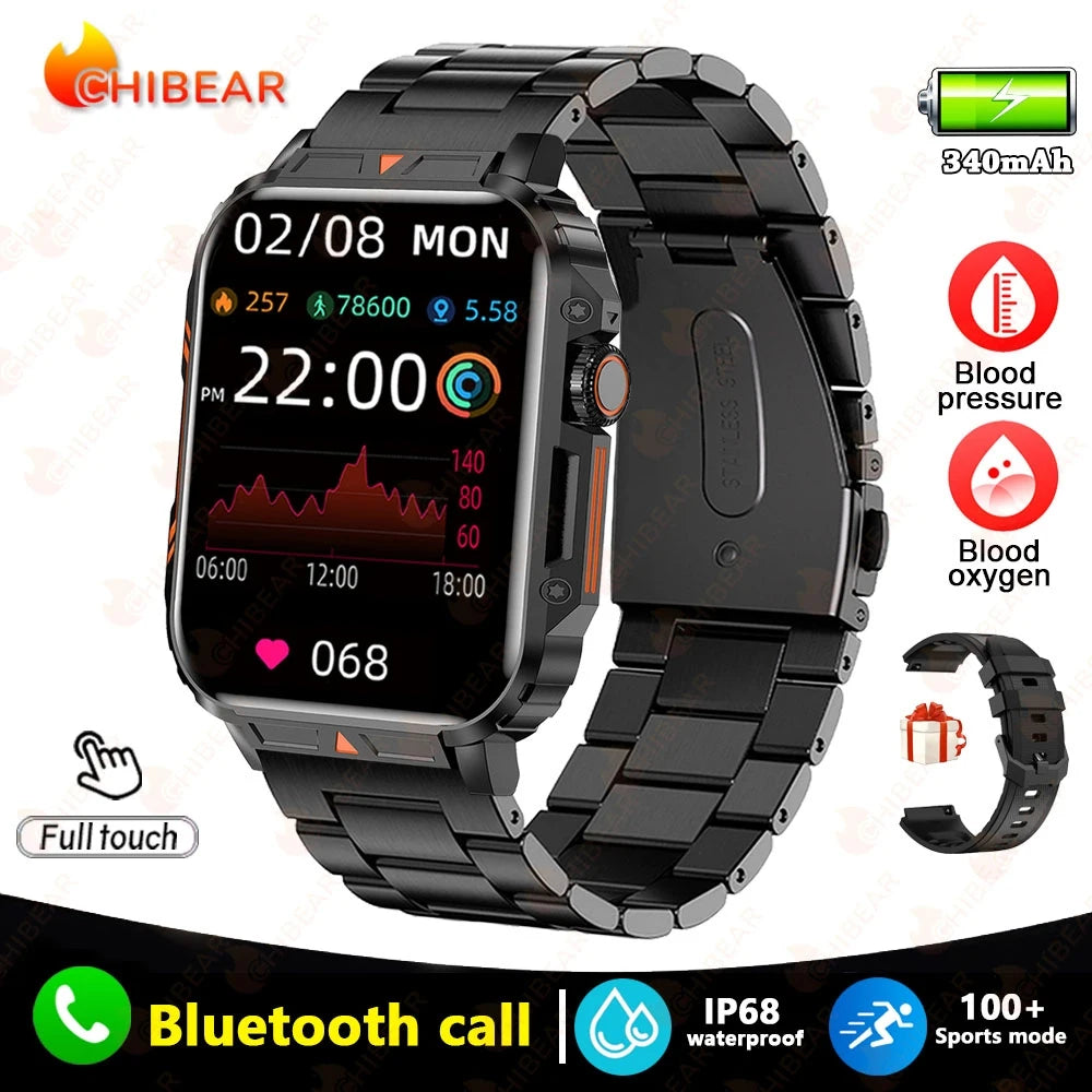 2024 New Smart Watch Men 1.95 Inches Bluetooth Call IP68 Waterproof Sport Mode Health monitoring Smartwatches For Huawei Xiaomi