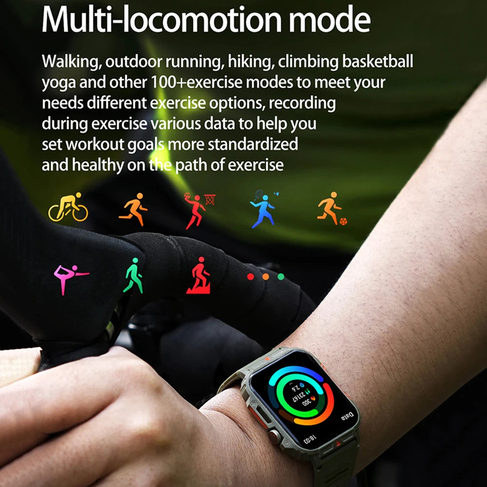 2024 New Smart Watch Men 1.95 Inches Bluetooth Call IP68 Waterproof Sport Mode Health monitoring Smartwatches For Huawei Xiaomi