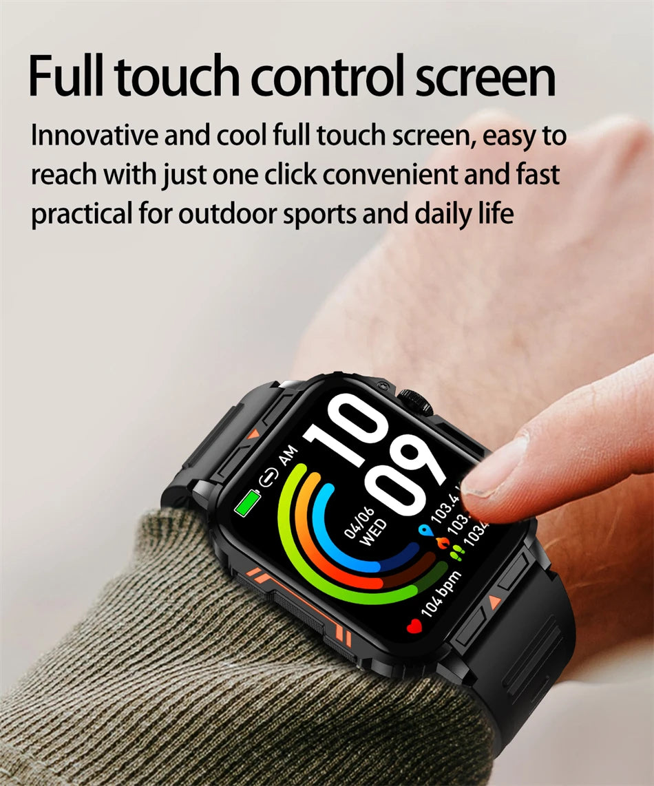 2024 New Smart Watch Men 1.95 Inches Bluetooth Call IP68 Waterproof Sport Mode Health monitoring Smartwatches For Huawei Xiaomi