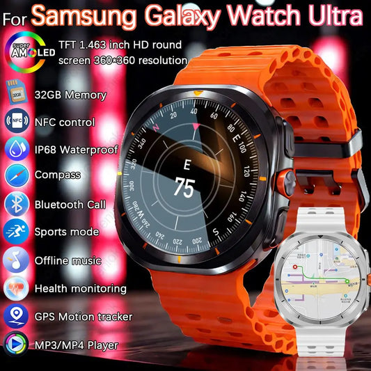 2025 New Smart Watch 7 Ultra 32GB Big Memory Smart Watch Men HD Bluetooth Calk MP3/MP4 Player IP68 Waterproof Smartwatches Women