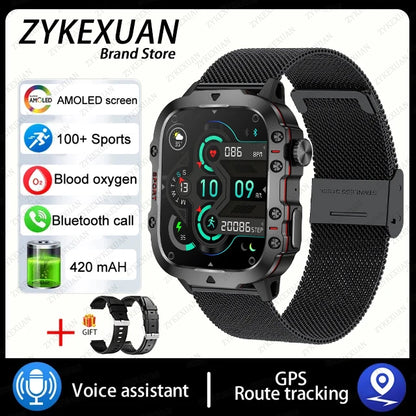 2024 For Xiaomi New Rugged Military GPS Smart Watch Men Bluetooth Call Health Monitoring AI Voice Sports Waterproof Smartwatches