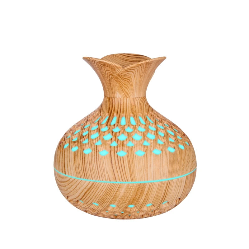 300ml Vase Air Humidifier USB Ultrasonic Cool Water Aroma Diffuser with LED Light For Home Room Silent Aromatherapy Humificador