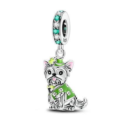 925 Sterling Silver Lovely Cat Dog Fire Dragon Dinosaur Animal Charms Beads Fit Pandach Original Bracelets Fine DIY Jewelry Gift