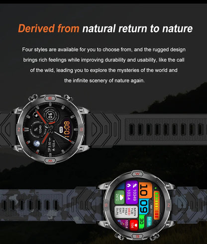 2024 New Outdoor Military GPS Smart Watch Men A466*466 HD AMOLED Screen Heart Rate Bluetooth Call IP68 Waterproof Smartwatches