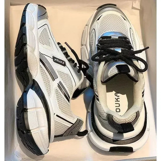 Dad Shoes Women's 2025 New Spring and Autumn Fried Street Thick-soled Heightened Versatile Small Casual Sports Shoes