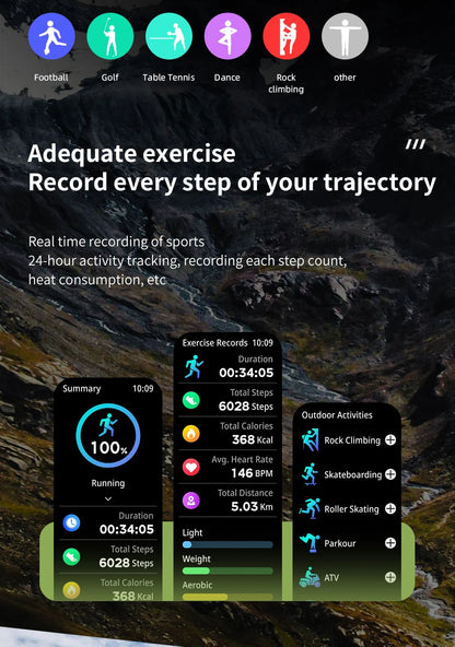 LOKMAT Ocean 3 Pro Sport Smart Watch Rugged Fitness Waterproof Smartwatches Heart Rate Monitor Full Touch Screen Watch