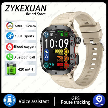 2024 For Xiaomi New Rugged Military GPS Smart Watch Men Bluetooth Call Health Monitoring AI Voice Sports Waterproof Smartwatches