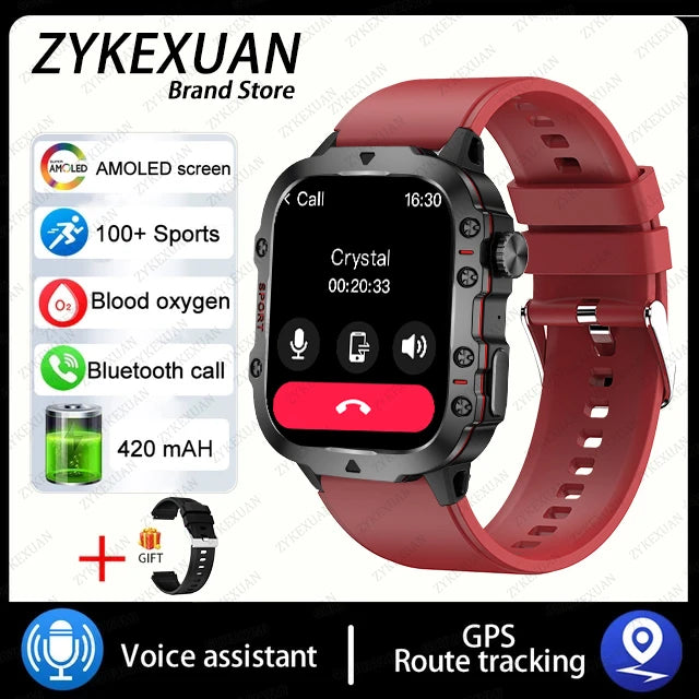 2024 For Xiaomi New Rugged Military GPS Smart Watch Men Bluetooth Call Health Monitoring AI Voice Sports Waterproof Smartwatches