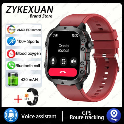 2024 For Xiaomi New Rugged Military GPS Smart Watch Men Bluetooth Call Health Monitoring AI Voice Sports Waterproof Smartwatches