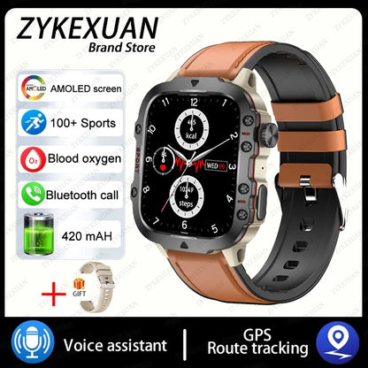 2024 For Xiaomi New Rugged Military GPS Smart Watch Men Bluetooth Call Health Monitoring AI Voice Sports Waterproof Smartwatches