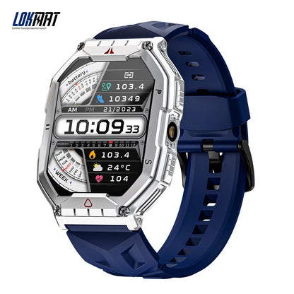 LOKMAT Ocean 3 Pro Sport Smart Watch Rugged Fitness Waterproof Smartwatches Heart Rate Monitor Full Touch Screen Watch