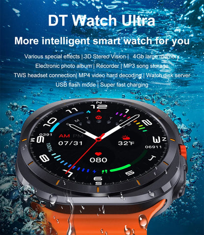 2025 New Smart Watch 7 Ultra 32GB Big Memory Smart Watch Men HD Bluetooth Calk MP3/MP4 Player IP68 Waterproof Smartwatches Women