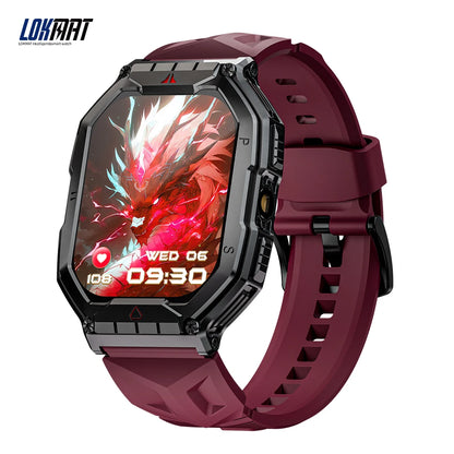 LOKMAT Ocean 3 Pro Sport Smart Watch Rugged Fitness Waterproof Smartwatches Heart Rate Monitor Full Touch Screen Watch