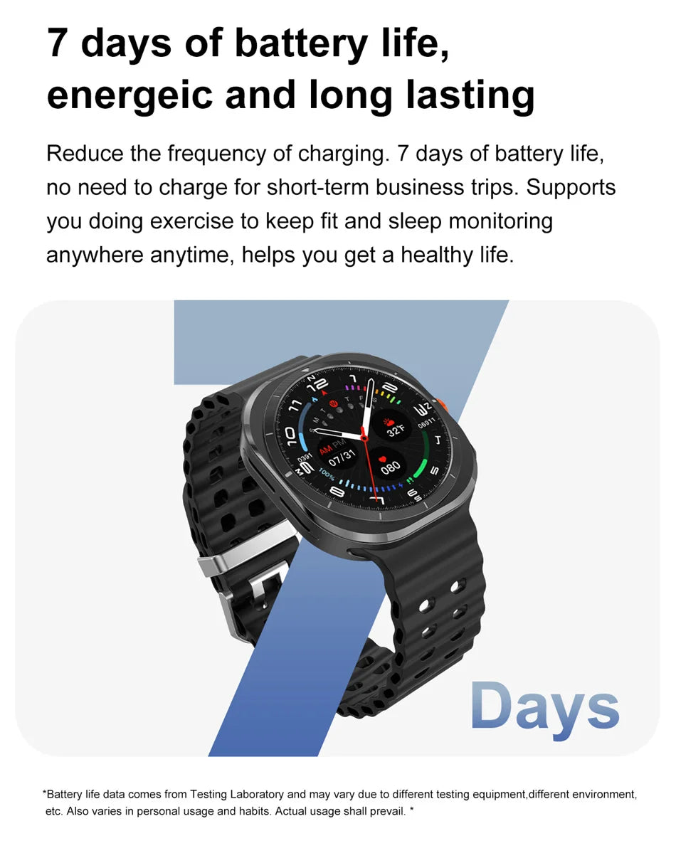2025 New Smart Watch 7 Ultra 32GB Big Memory Smart Watch Men HD Bluetooth Calk MP3/MP4 Player IP68 Waterproof Smartwatches Women
