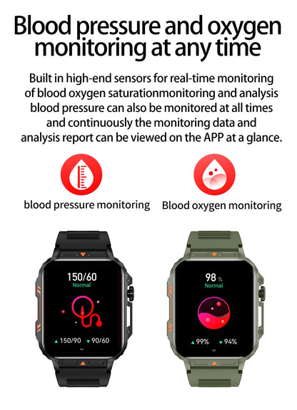 2024 New Smart Watch Men 1.95 Inches Bluetooth Call IP68 Waterproof Sport Mode Health monitoring Smartwatches For Huawei Xiaomi