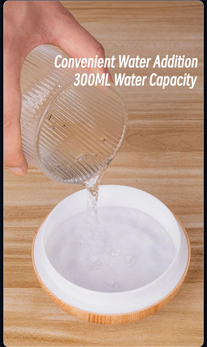 300ml Vase Air Humidifier USB Ultrasonic Cool Water Aroma Diffuser with LED Light For Home Room Silent Aromatherapy Humificador