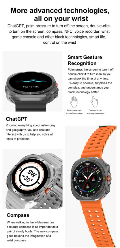 2025 New Smart Watch 7 Ultra 32GB Big Memory Smart Watch Men HD Bluetooth Calk MP3/MP4 Player IP68 Waterproof Smartwatches Women