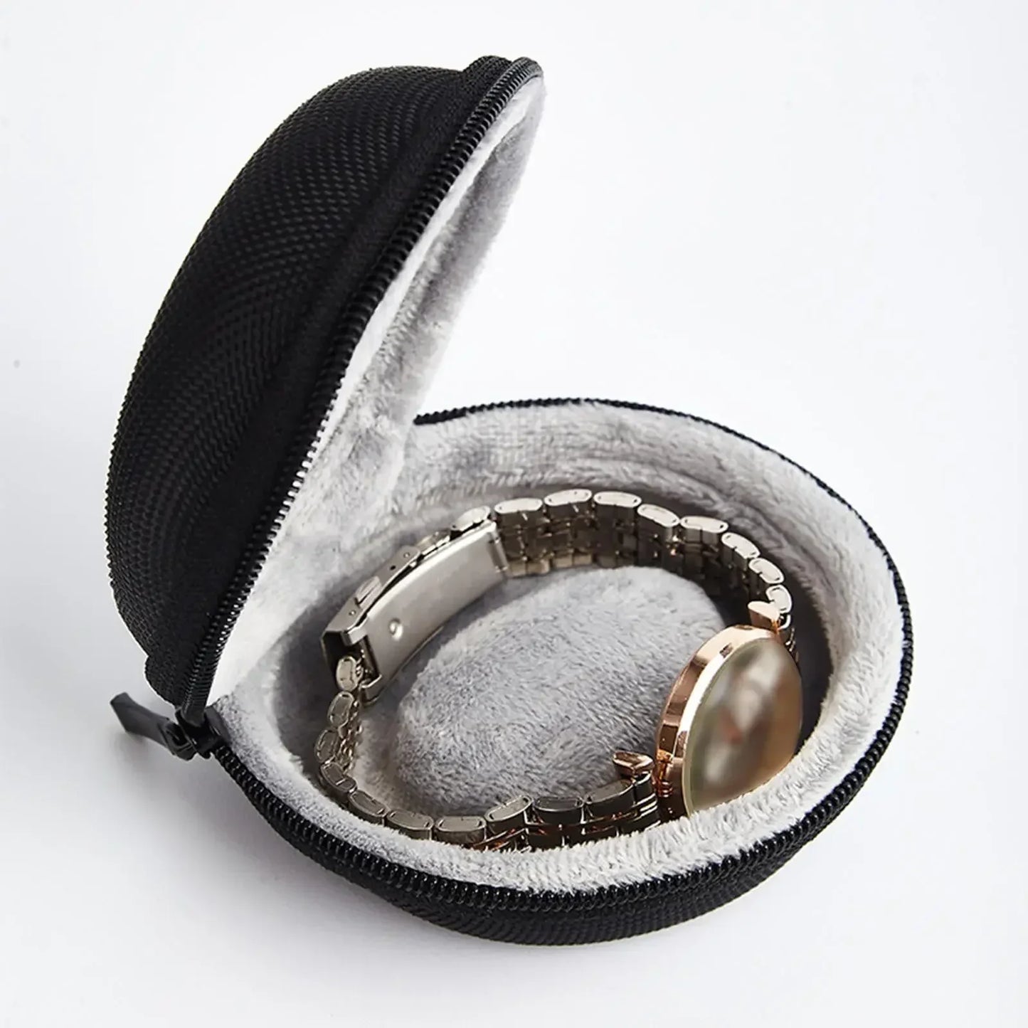 Portable EVA Single Watch Travel Case Watch Storage Organizer Box Watch Holder Waterproof for Smartwatches Zippered Container