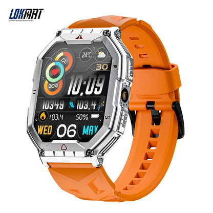 LOKMAT Ocean 3 Pro Sport Smart Watch Rugged Fitness Waterproof Smartwatches Heart Rate Monitor Full Touch Screen Watch