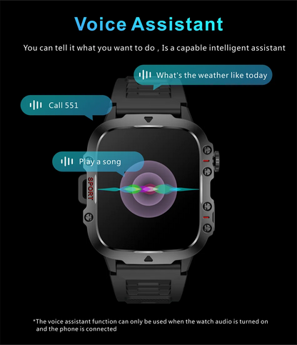 2024 For Xiaomi New Rugged Military GPS Smart Watch Men Bluetooth Call Health Monitoring AI Voice Sports Waterproof Smartwatches