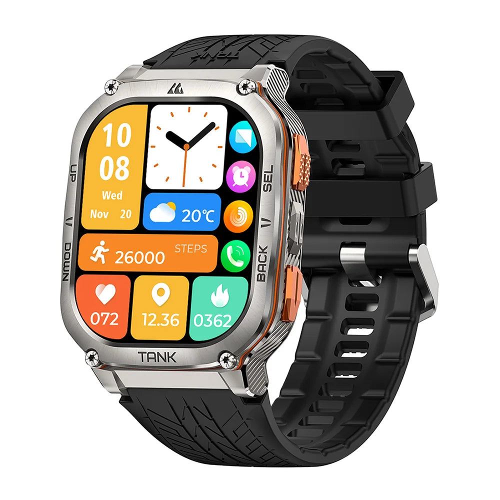 KOSPET TANK M3 Ultra GPS Smart Watch For Men Compass Altimeter Barometric 480mAh Military Digital AMOLED Bluetooth Call Watches