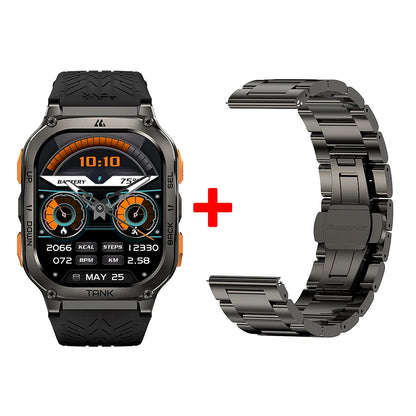 KOSPET TANK M3 Ultra GPS Smart Watch For Men Compass Altimeter Barometric 480mAh Military Digital AMOLED Bluetooth Call Watches