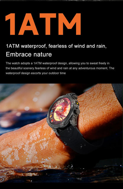 2024 New Outdoor Military GPS Smart Watch Men A466*466 HD AMOLED Screen Heart Rate Bluetooth Call IP68 Waterproof Smartwatches