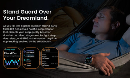 KOSPET TANK M3 Ultra GPS Smart Watch For Men Compass Altimeter Barometric 480mAh Military Digital AMOLED Bluetooth Call Watches