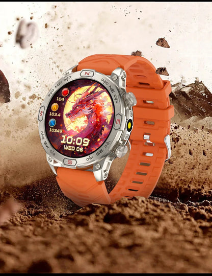 2024 New Outdoor Military GPS Smart Watch Men A466*466 HD AMOLED Screen Heart Rate Bluetooth Call IP68 Waterproof Smartwatches